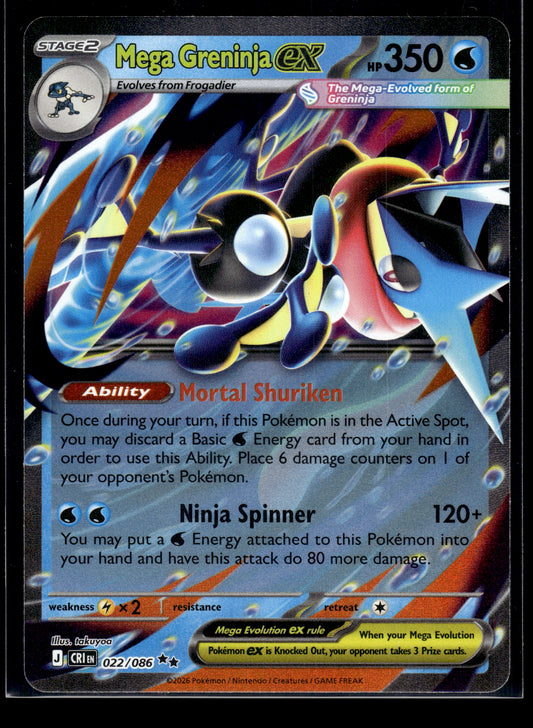 Mega Greninja ex #022/086 Chaos Rising NM