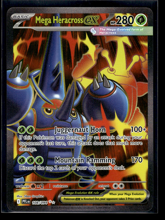 Mega Heracross ex #108/094 Phantasmal Flames VLP