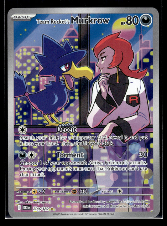 Team Rocket's Murkrow #200/182 Destined Rivals VLP