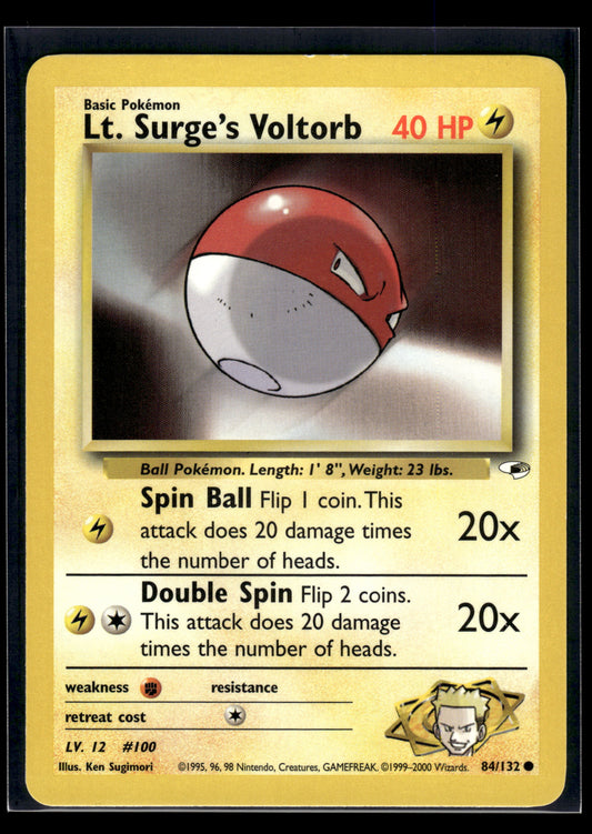 Lt. Surge's Voltorb #084/132 Gym Heroes LP