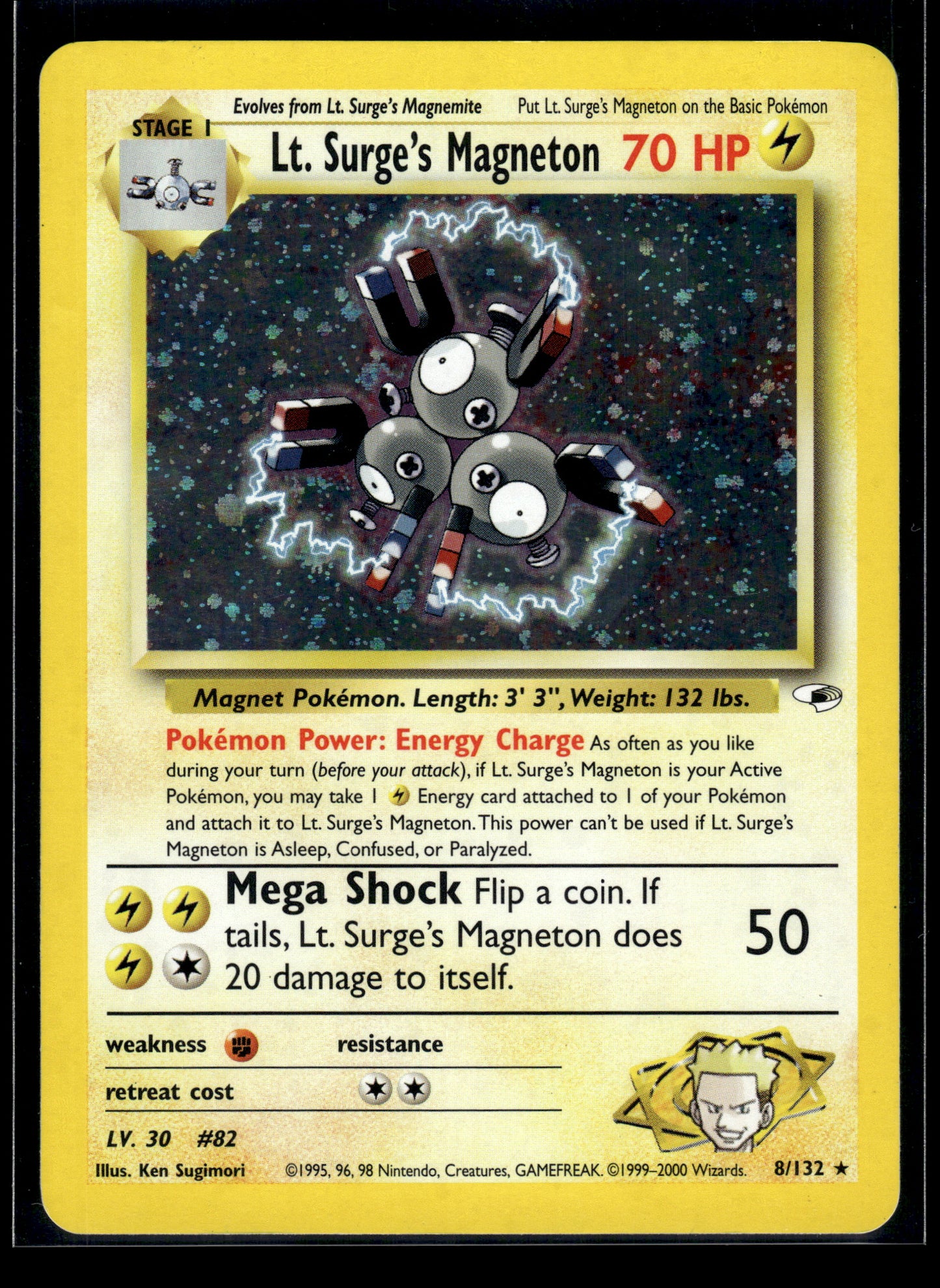 Lt. Surge's Magneton #008/132 Gym Heroes LP