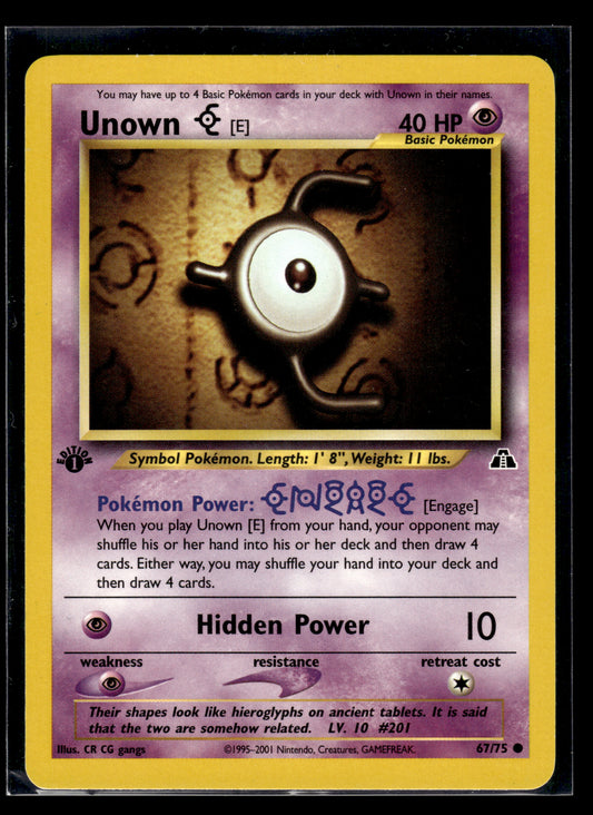 Unown [E] #67/75 1st Edition Neo Discovery MP