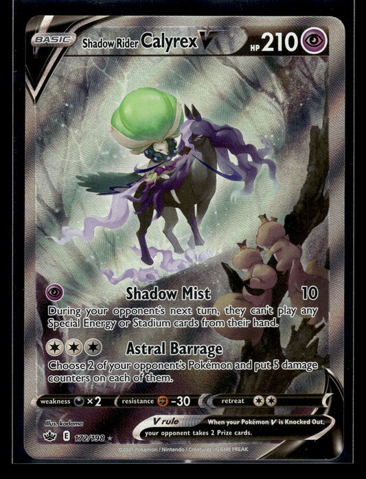 Shadow Rider Calyrex V #172/198 Chilling Reign NM
