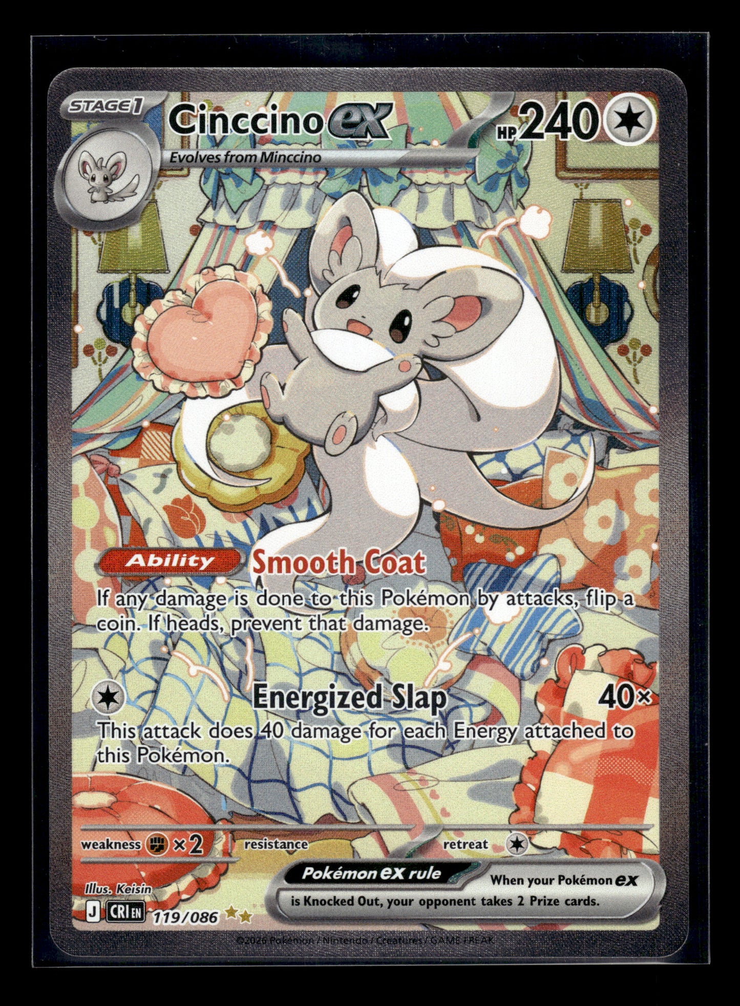 Cinccino ex #119/086 Chaos Rising NM
