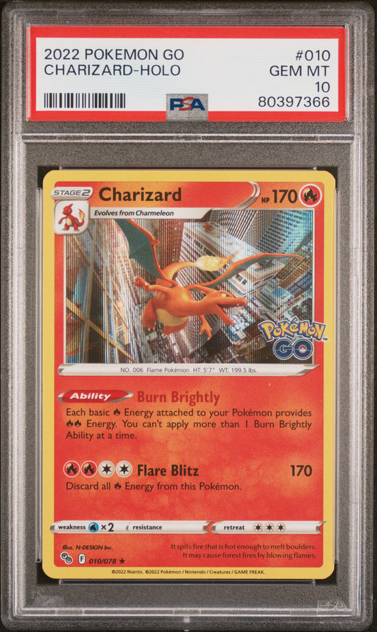 PSA 10 Charizard #010 Pokemon Go