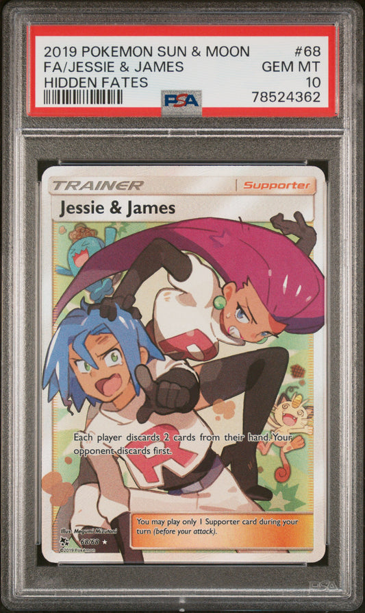PSA 10 Jessie & James #68 Hidden Fates