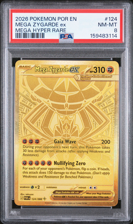 PSA 8 Mega Zygarde Ex #124 Perfect Order