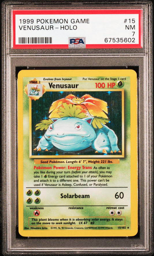 PSA 7 Venusaur #15 Base Set