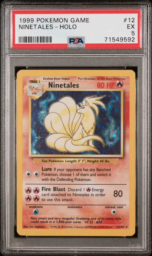 PSA 5 Ninetales #12 Base Set
