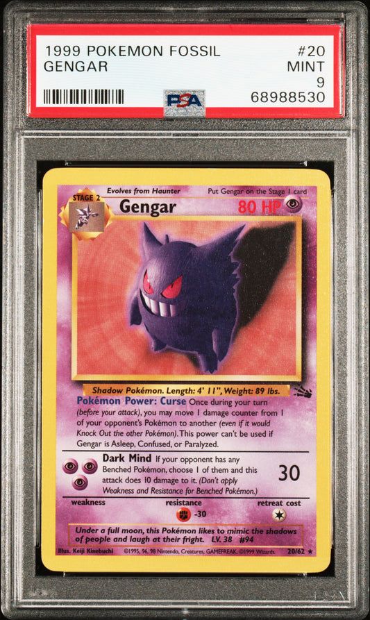 PSA 9 Gengar #20 Fossil