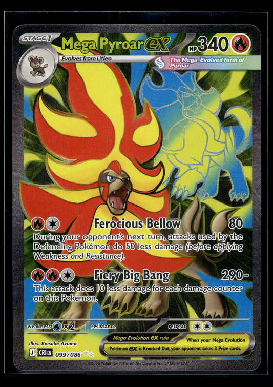 Mega Pyroar ex #099/086 Chaos Rising VLP