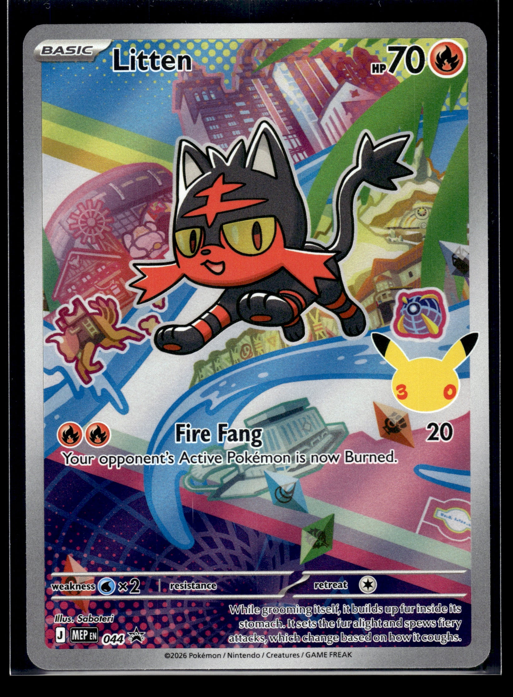 Litten #044 Mega Evolution Promo NM