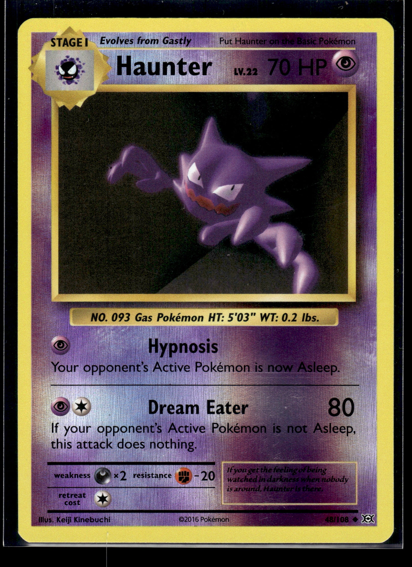 Haunter #48/108 Reverse Holo Evolutions LP