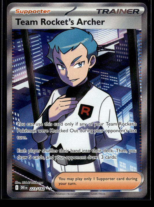 Team Rocket's Archer #223/182 Destined Rivals NM