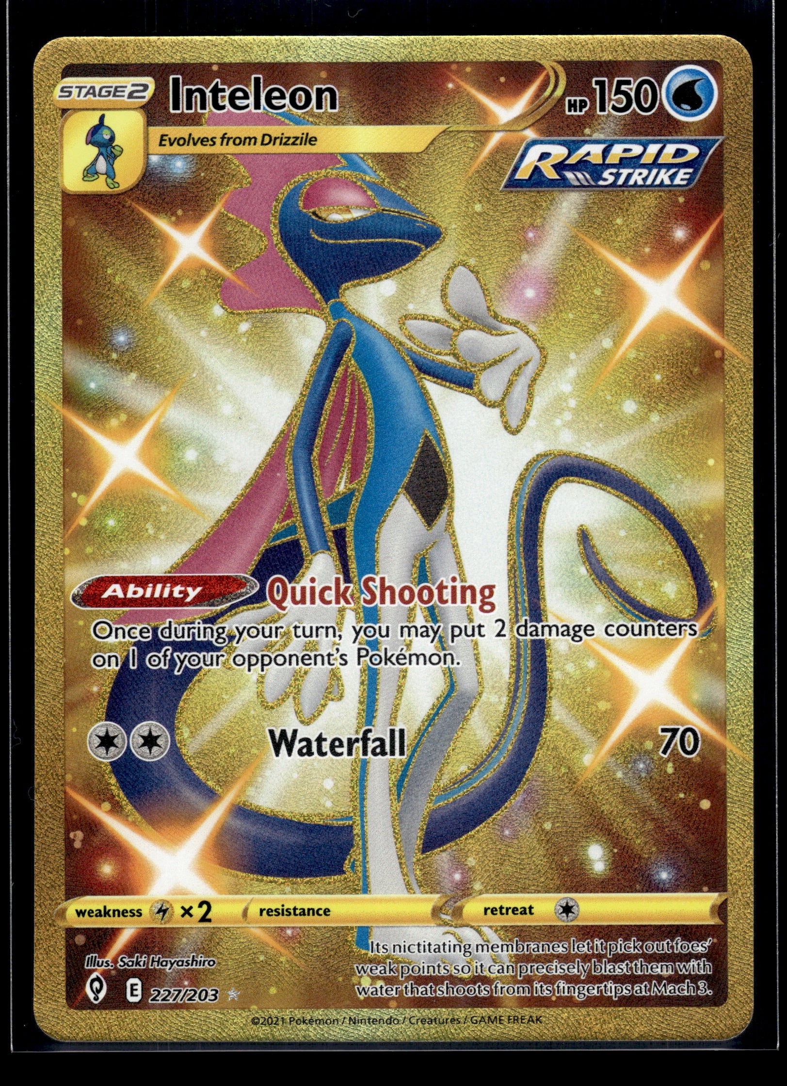 Inteleon (Secret) #227/203 Evolving Skies NM