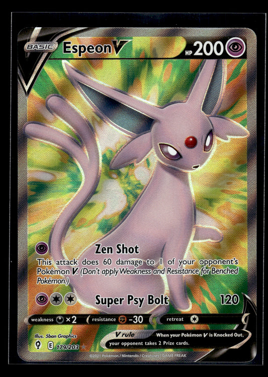 Espeon V (Full Art) #179/203 Evolving Skies VLP