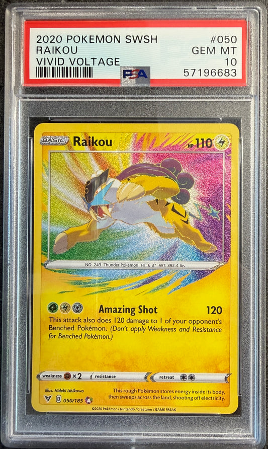 PSA 10 Raikou #050 Vivid Voltage