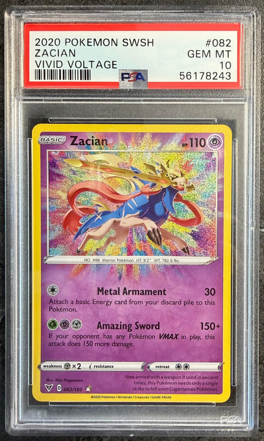 PSA 10 Zacian #082 Vivid Voltage