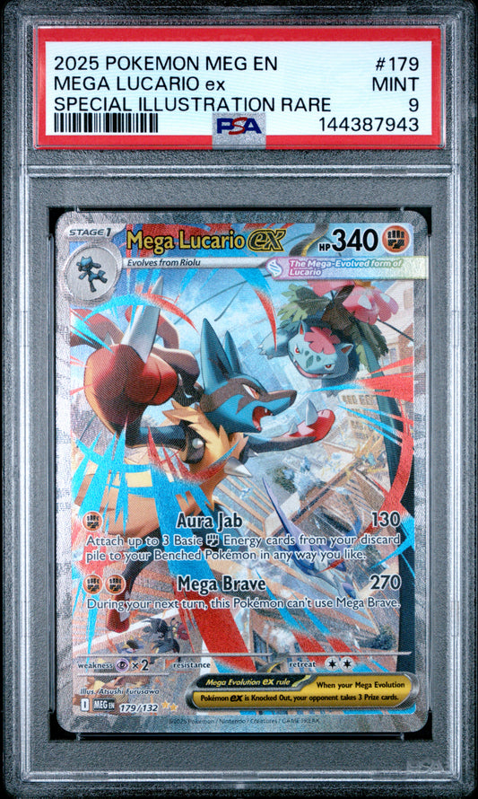 PSA 9 Mega Lucario ex #179 Mega Evolution