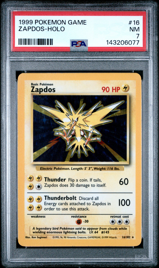 PSA 7 Zapdos #16 Base Set