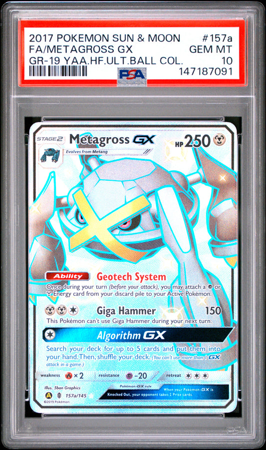 PSA 10 Metagross GX #157a Guardians Rising