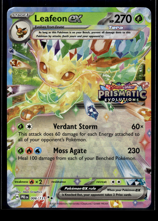 Leafeon ex #006/131 STAMPED Prismatic Evolutions LP