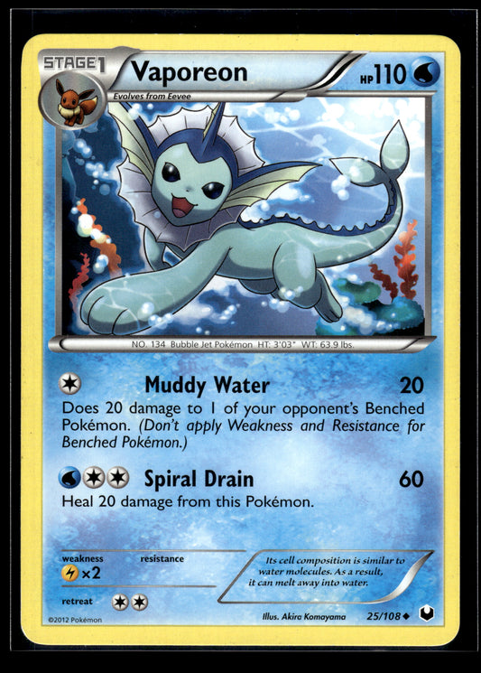 Vaporeon #25/108 Dark Explorers LP