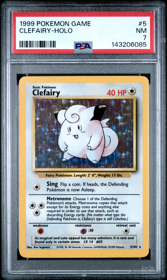 PSA 7 Clefairy #5 Base Set