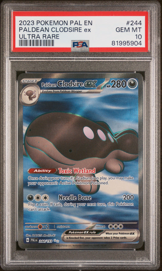 PSA 10 Paldean Clodsire Ex #244 Paldea Evolved