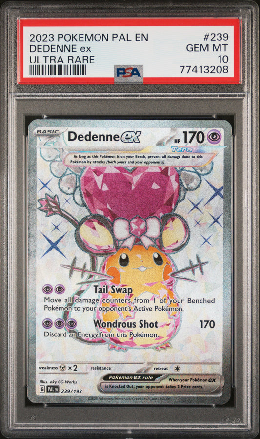 PSA 10 Dedenne Ex #239 Paldea Evolved