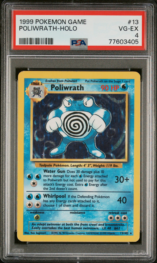 PSA 4 Poliwrath #13 Base Set