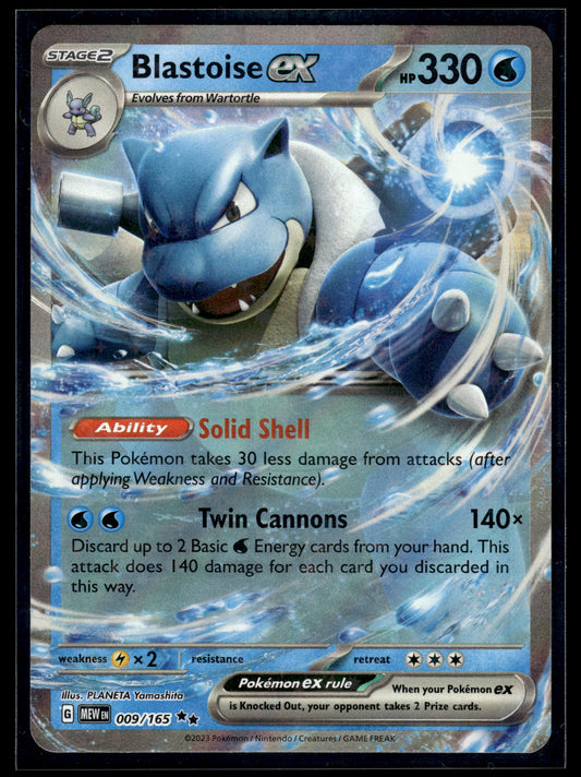 Blastoise ex #009/165 Scarlet & Violet 151 LP