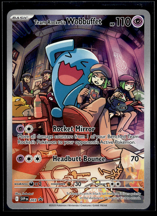 Team Rocket's Wobbuffet #203 Scarlet & Violet Promo VLP