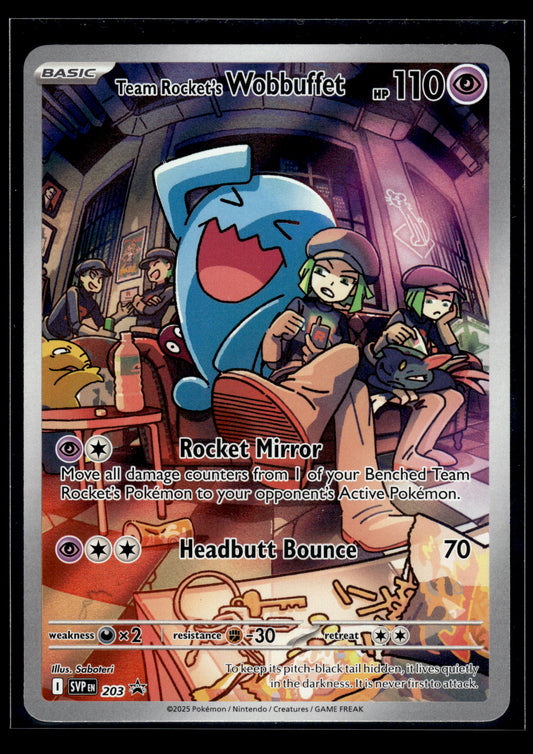 Team Rocket's Wobbuffet #203 Scarlet & Violet Promo VLP