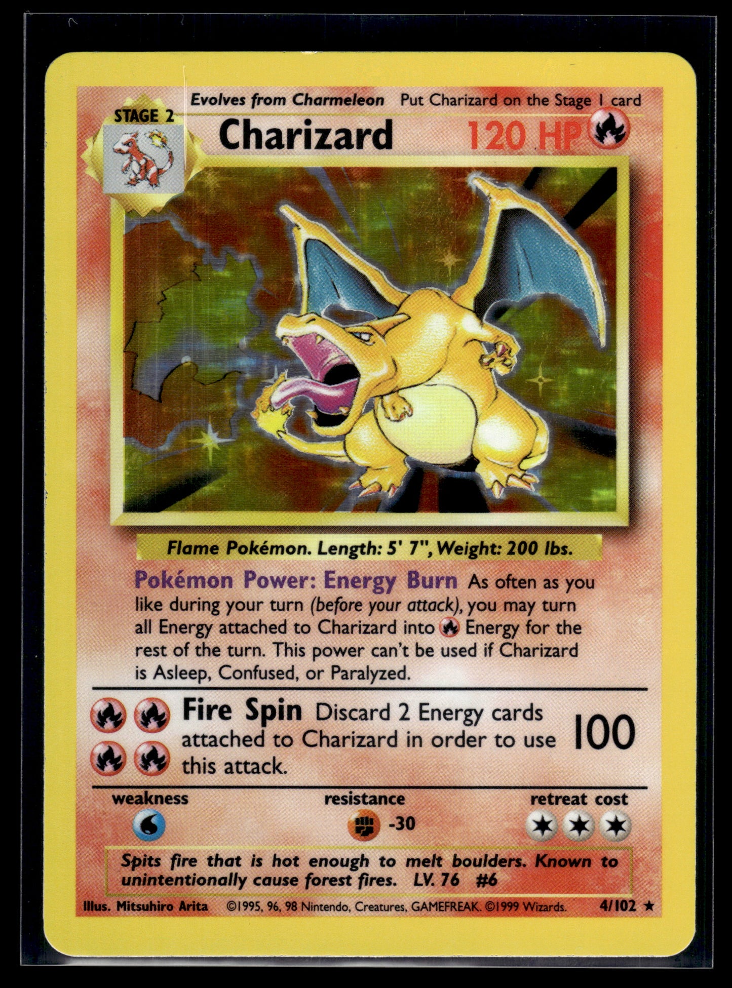 Charizard #004/102 Base Set MP