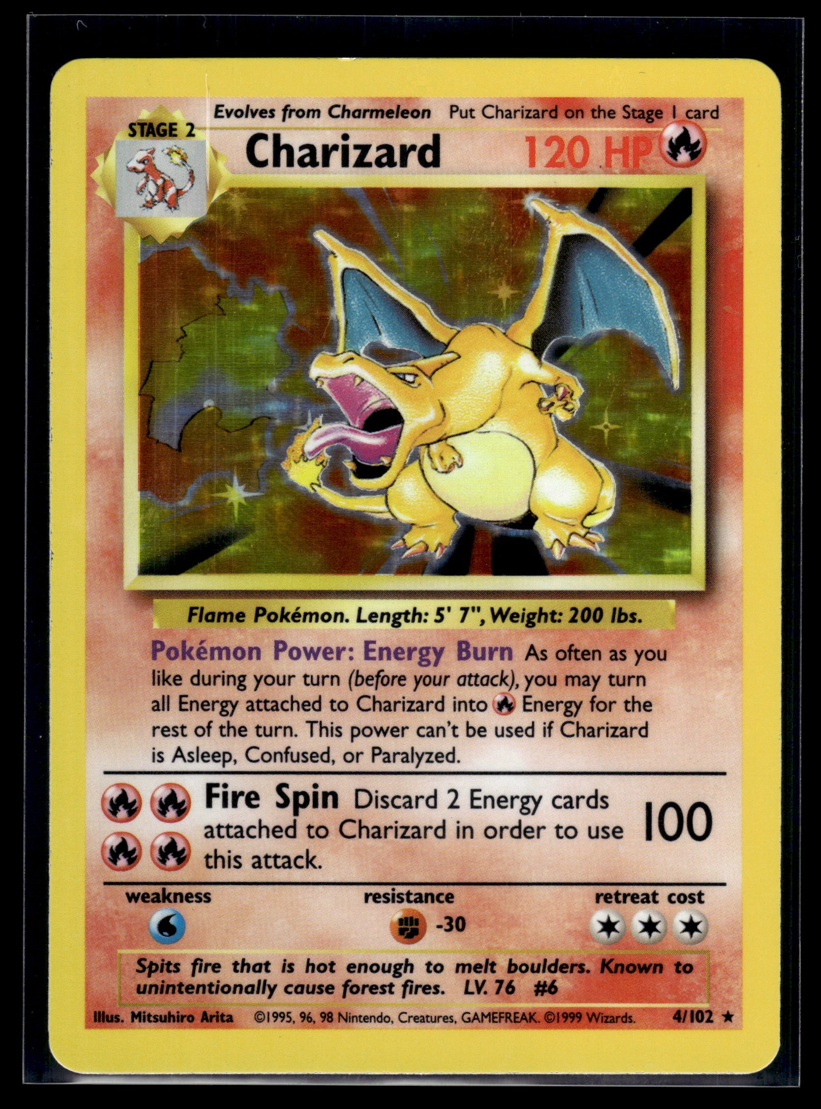 Charizard #004/102 Base Set MP