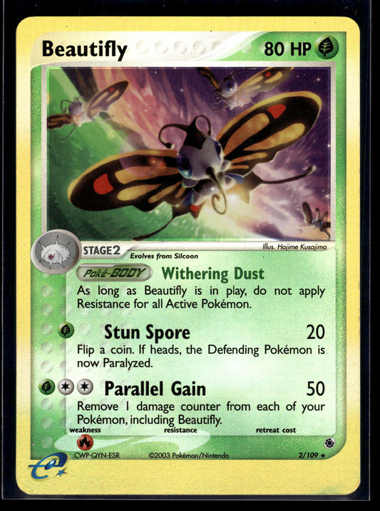 Beautifly #2/109 Reverse Holo Ruby and Sapphire LP