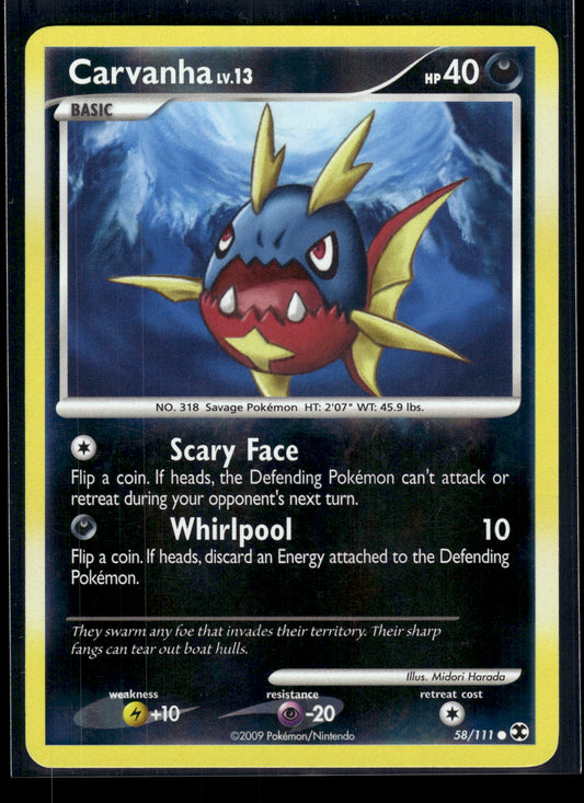 Carvanha #58/111 Reverse Holo Rising Rivals MP