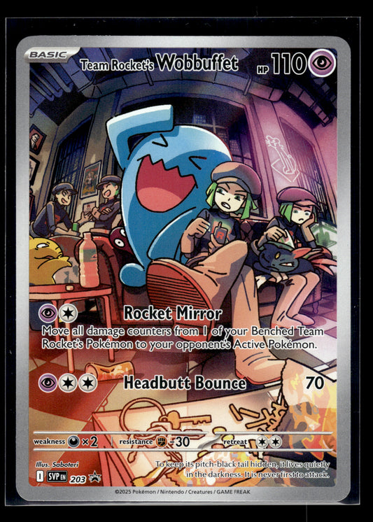 Team Rocket's Wobbuffet #203 Scarlet & Violet Promo Cards VLP