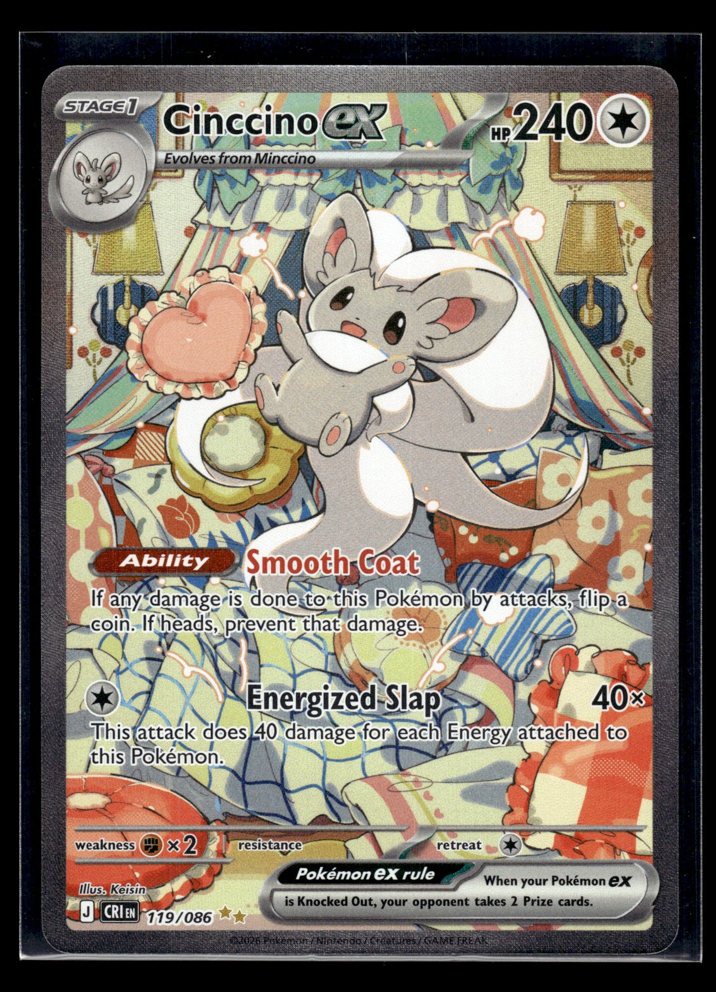 Cinccino ex #119/086 Chaos Rising NM