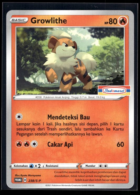 Growlithe #238/S-P INDONESIAN STAMPED Promo Indomaret VLP