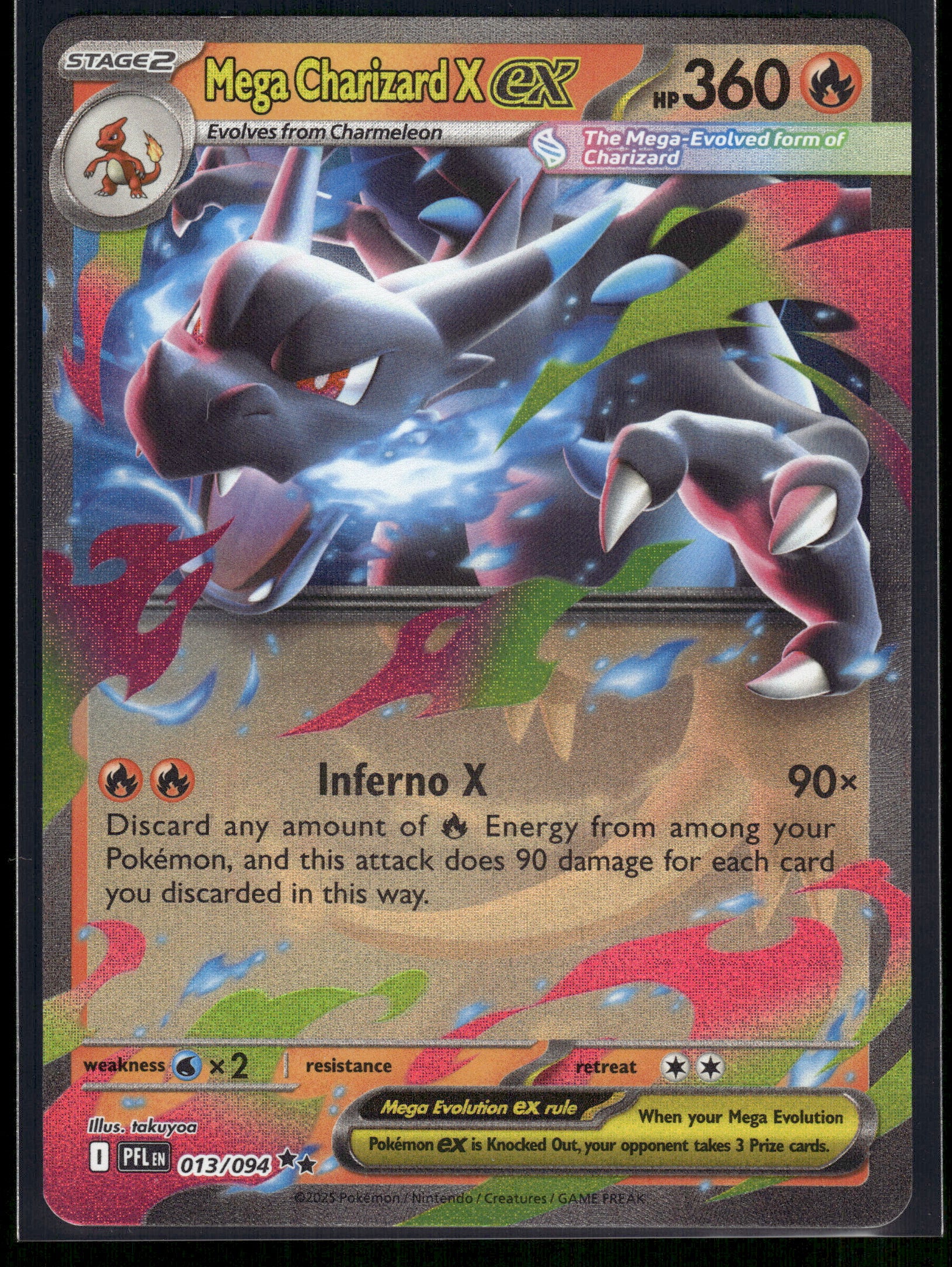 Mega Charizard X ex #013/094 Phantasmal Flames VLP