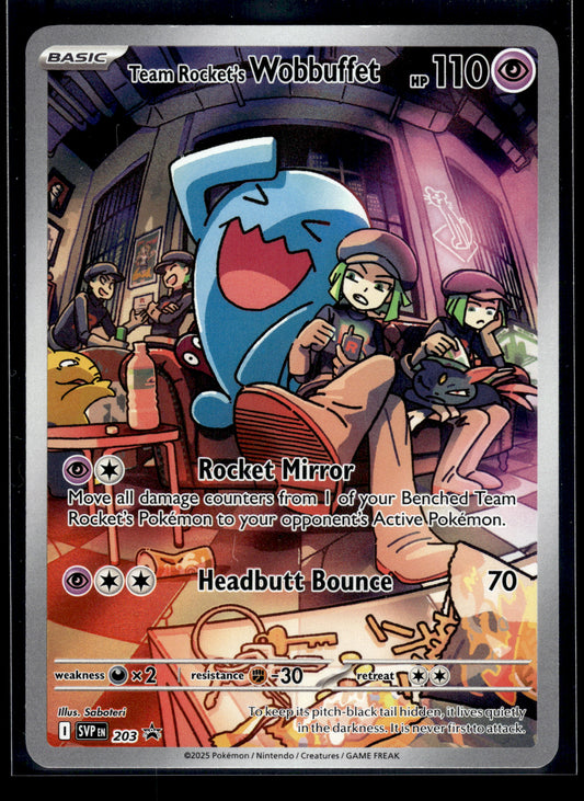 Team Rocket's Wobbuffet #203 Scarlet & Violet Promo VLP