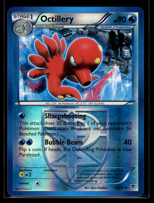 Octillery (Team Plasma) #19/101 Reverse Holo Plasma Blast LP