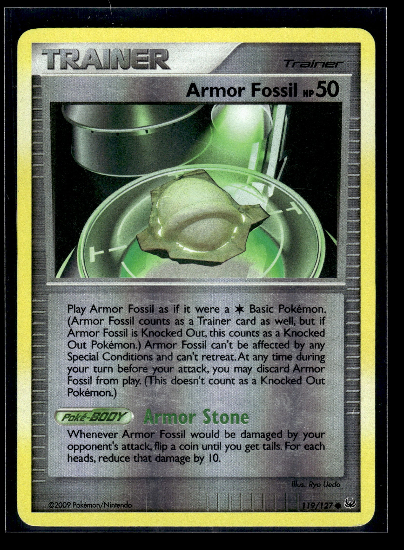 Armor Fossil #119/127 Reverse Holo Platinum LP