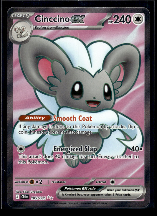 Cinccino ex #105/086 Chaos Rising NM