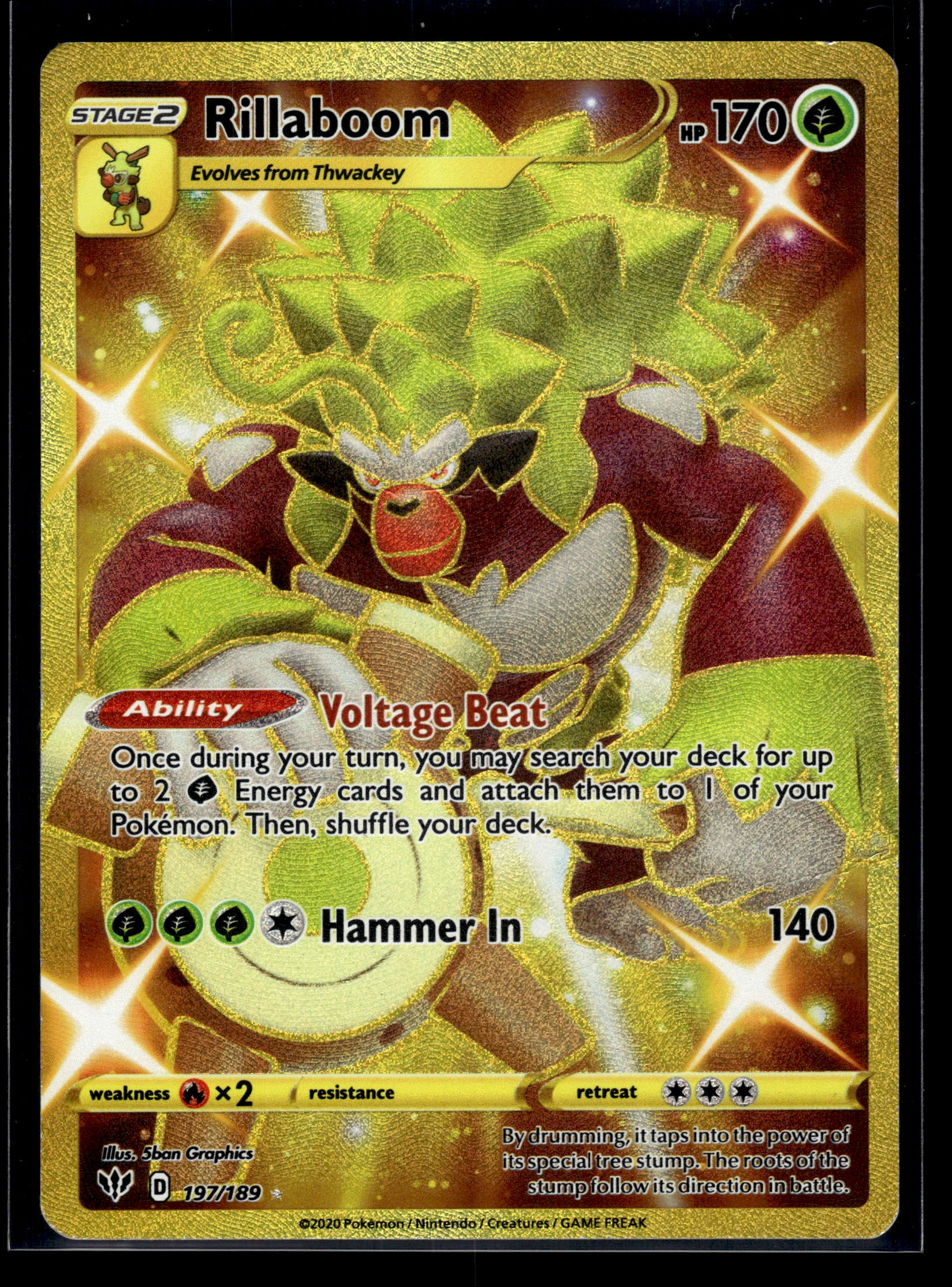 Rillaboom #197/189 Darkness Ablaze HP