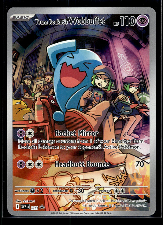 Team Rocket's Wobbuffet #203 Scarlet & Violet Promo VLP