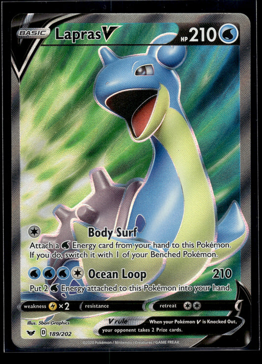 Lapras V #189/202 Sword & Shield Base Set NM