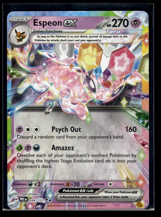Espeon ex #034/131 Prismatic Evolutions VLP
